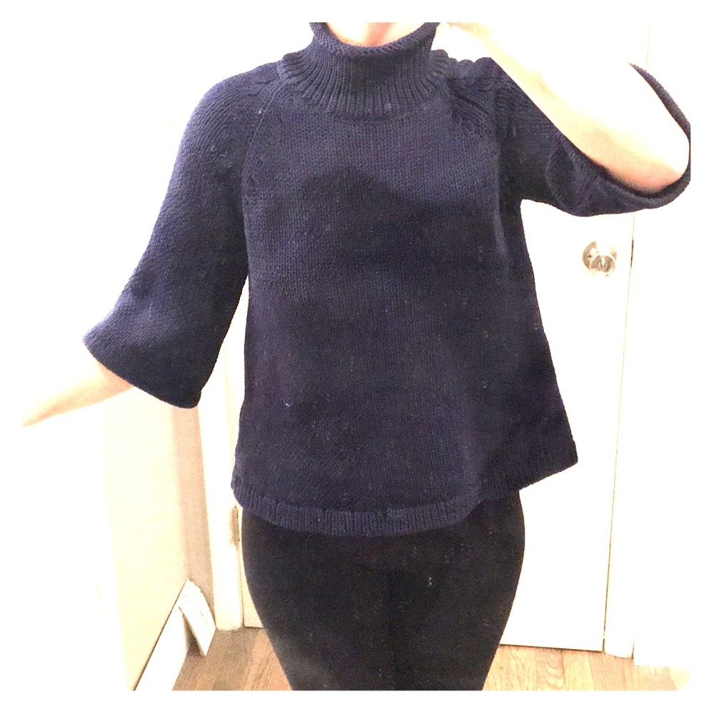 Blue knit sweater